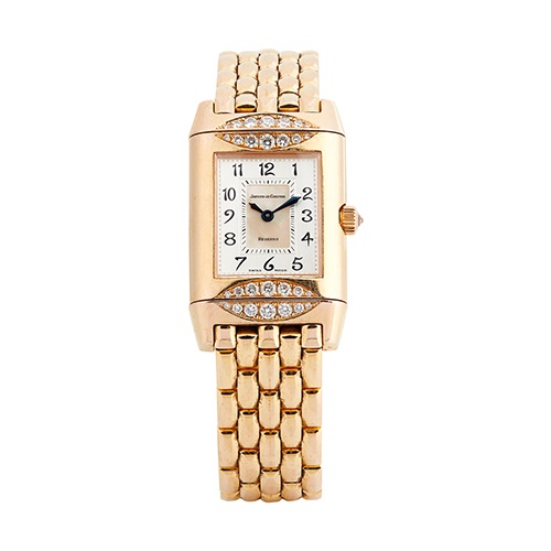 Jaeger-LeCoultre: a rare Reverso diamond set wrist watch  Reverso Duetto model, circa 2002, 18ct gold case | £9,500 - £11,000 + fees | Select Jewellery & Watches | 1st July 2021